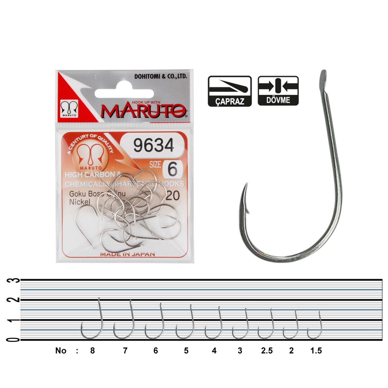 Maruto 9634 Nikel İğne No:2 (10Pcs)