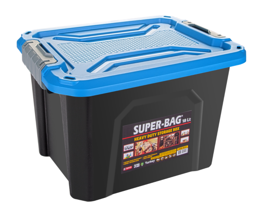 Superbag Saklama Kutusu Renkli Kapak 18 LT