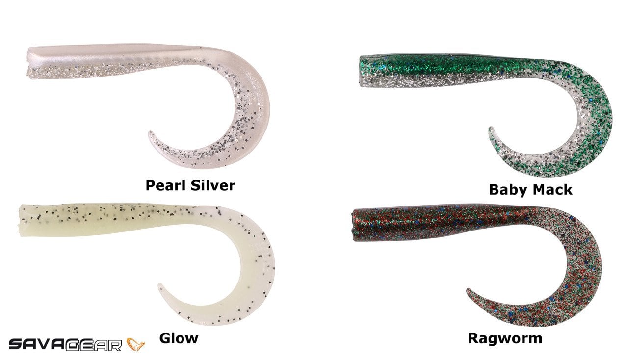 Savage gear LB Sandeel Curltail 14 cm 4 Adet Suni Yem Glow