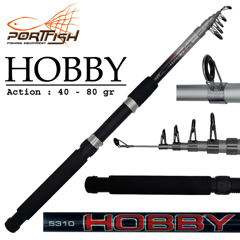 Portfish Hobby Teleskopik Fiber Olta Kamışı 40-80 gr