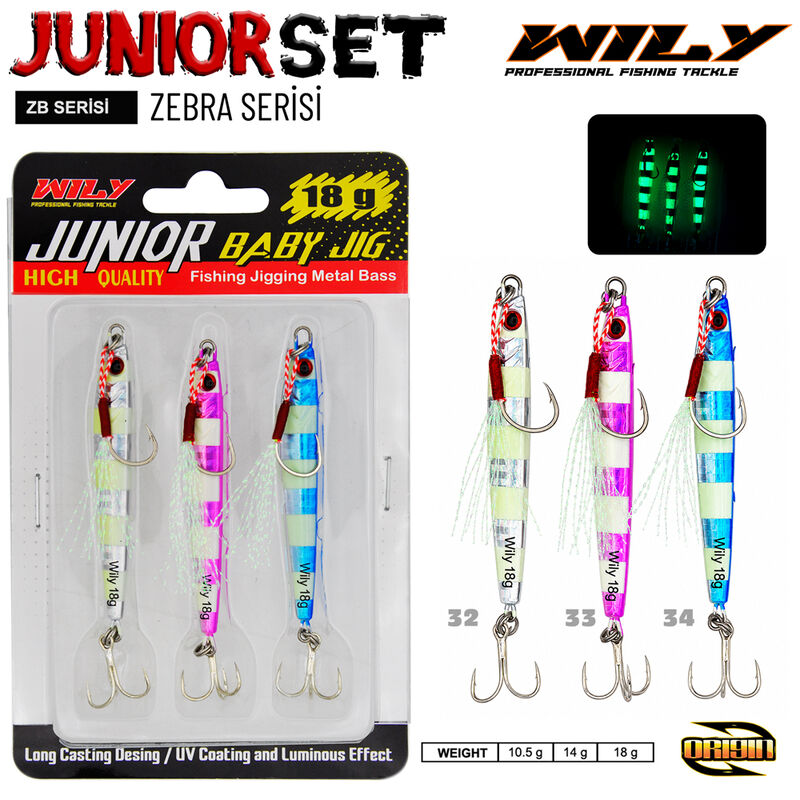 Wily Junior Jig Zebra Serisi 3lü set