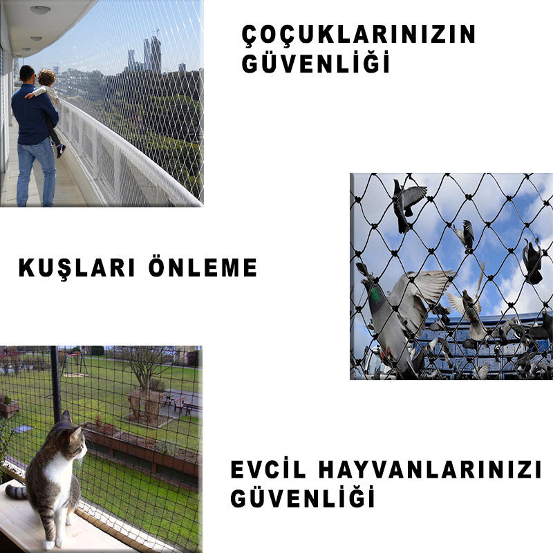 BALKON AĞI 200 MT Kalın