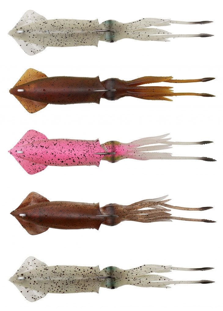 Savage gear 3D TPE Swim Squid 95mm 10g 2 Adet Suni Yem Brown UV