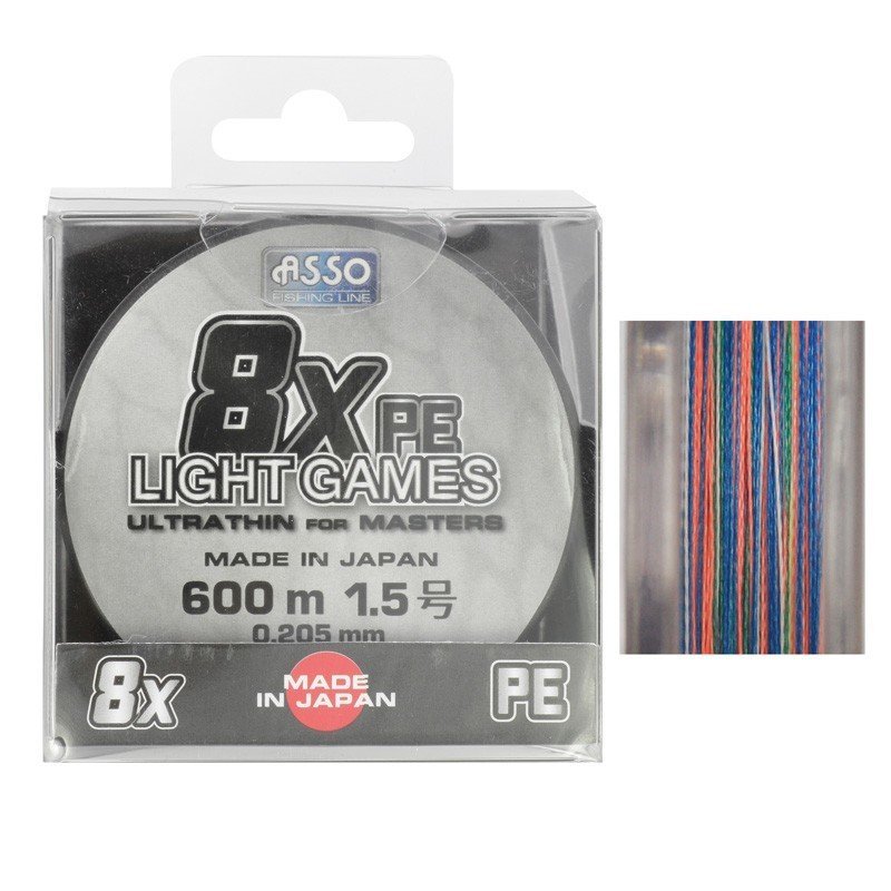 Asso Light Game 8 Örgü İp Misina Japan 150 MT No: 0,185MM / 150MT / 25,00 LB