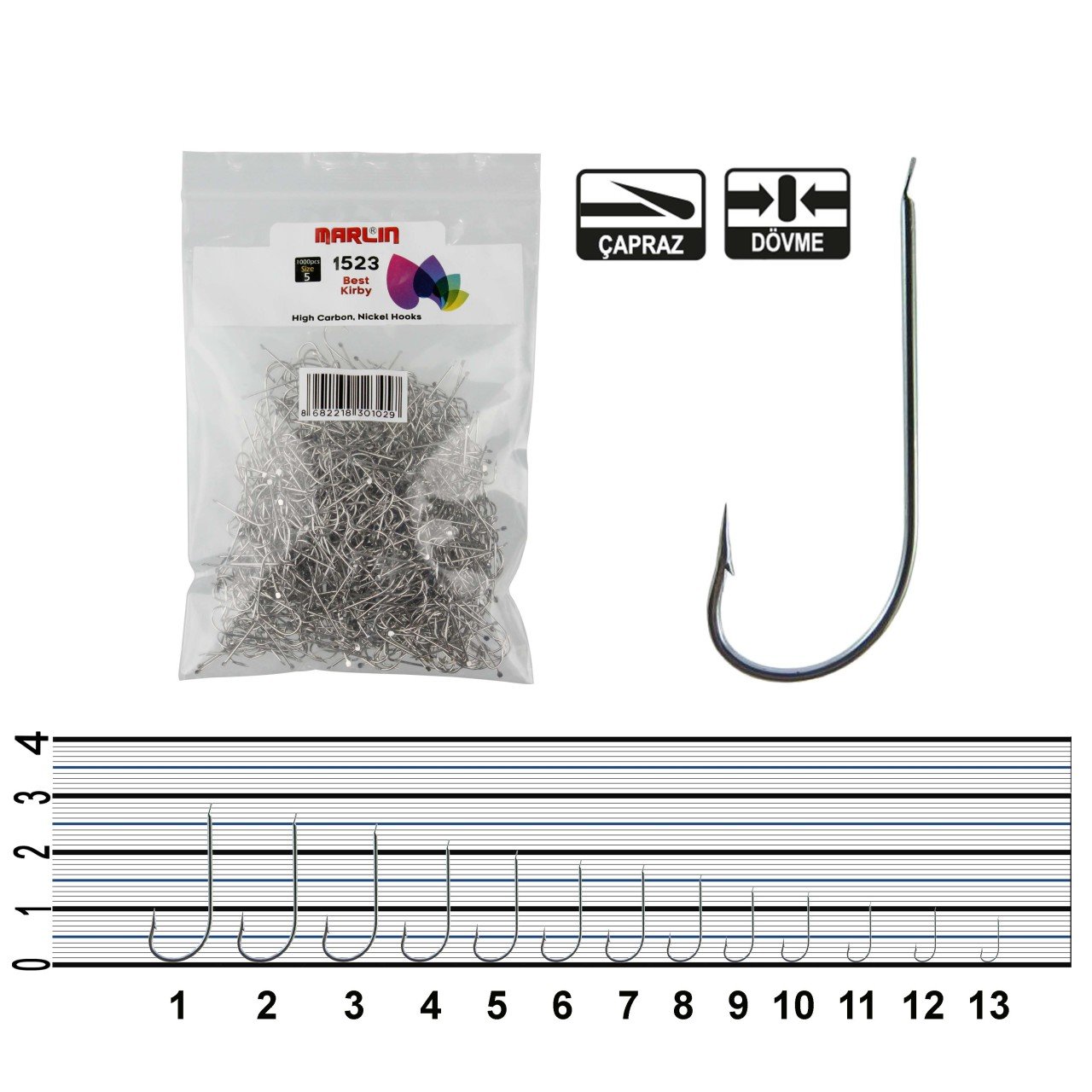 Marlin 1523 Duratin Dökme İğne No:8 (1000Pcs)