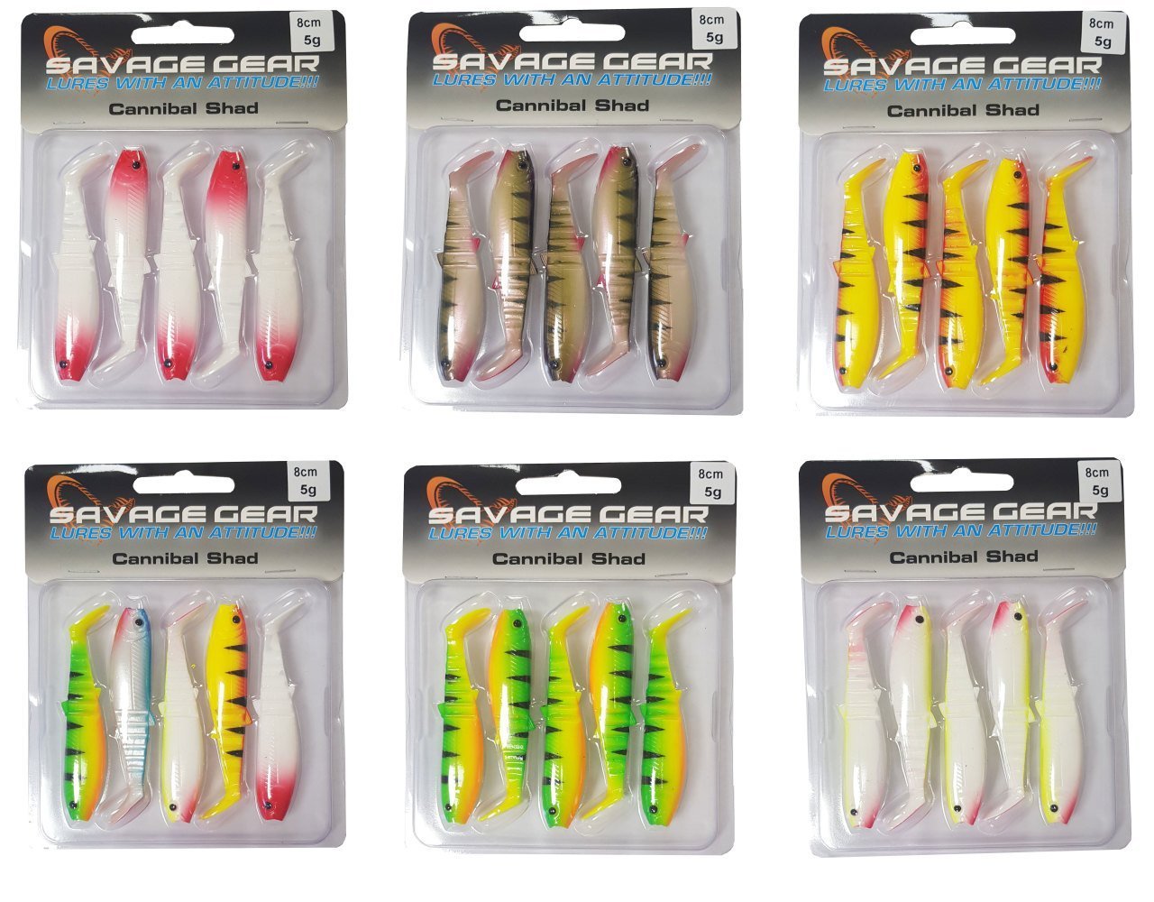 Savage gear Cannibal 8cm 5 Adet Suni Yem Clown