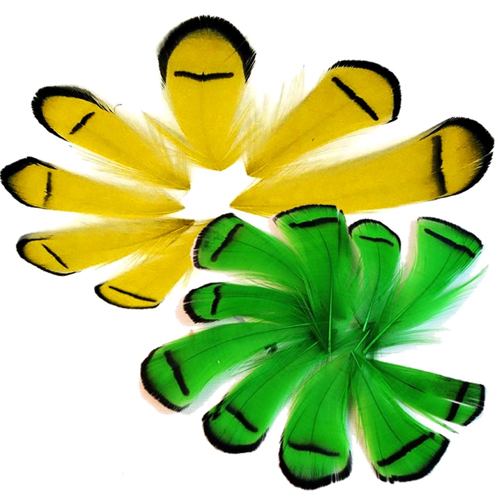 Abari Sülün Tüyü Yeşil Sarı (çapari kösteği için)