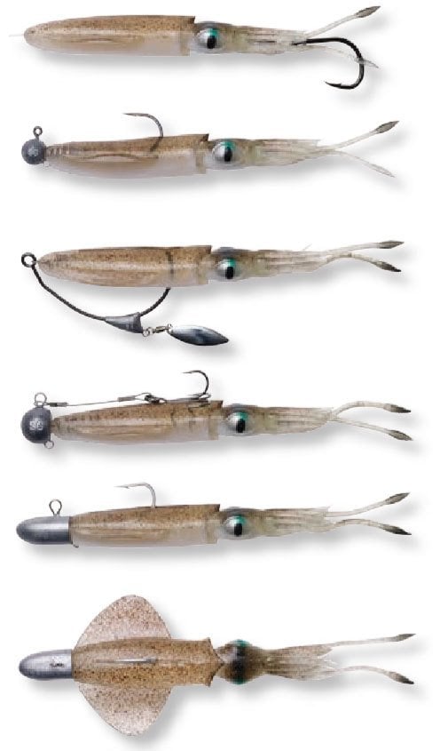 Savage gear Swim Squid 9.5cm 5g 4 Adet Suni Yem Green Eye