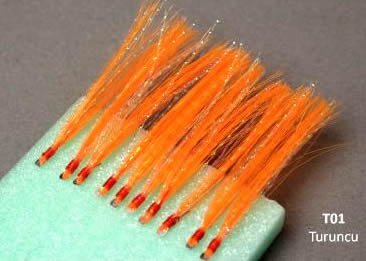 Abari Organze Floş Çinekop, İri İstavrit Çaparisi 2adet Turuncu T01 - 6 No BY İğne