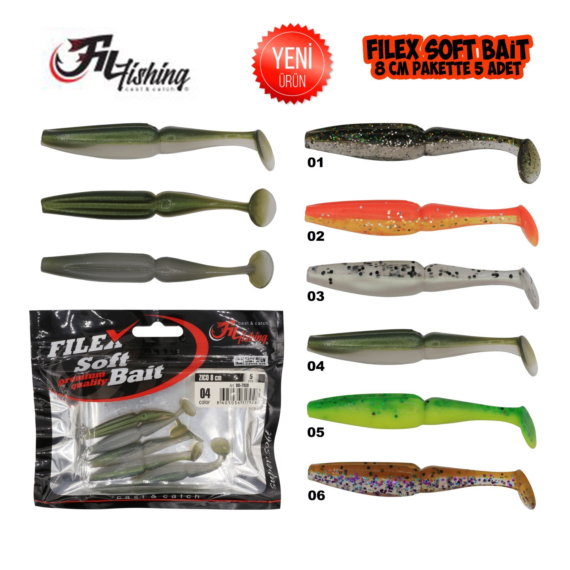 Soft Bait Zico 8Cm (5pcs) 06