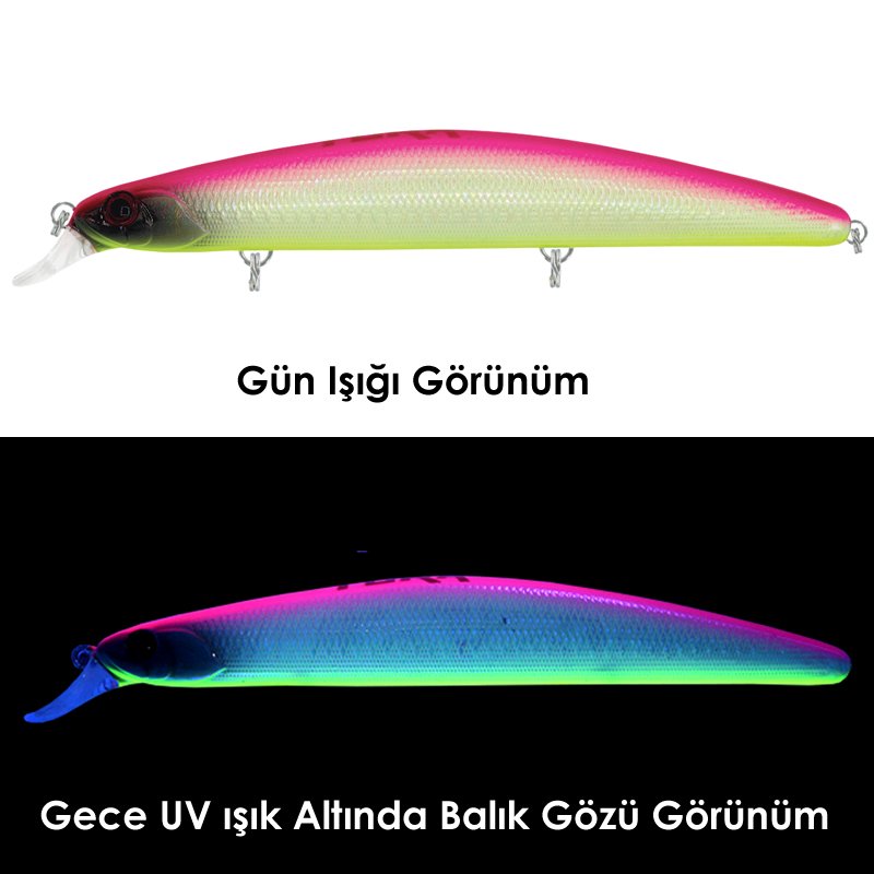 TORA Minnow 125F Maket Balık 12.5cm 20g Suni Yem 20gr-12,5cm - Pembe-Yeşil-05