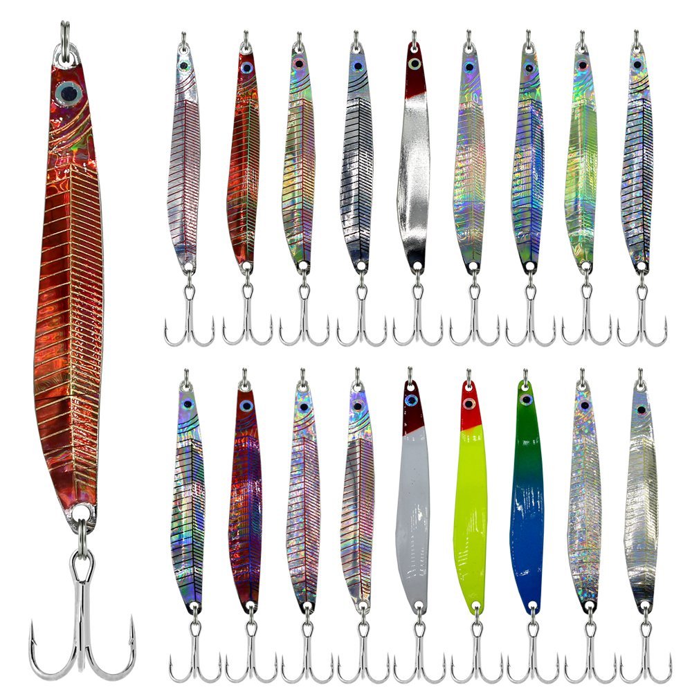 Evostar XF38 10,5cm 18gr Lüfer Çinekop Olta Kaşığı 18gr-10,5cm - Kırmızı-Yeşil 04