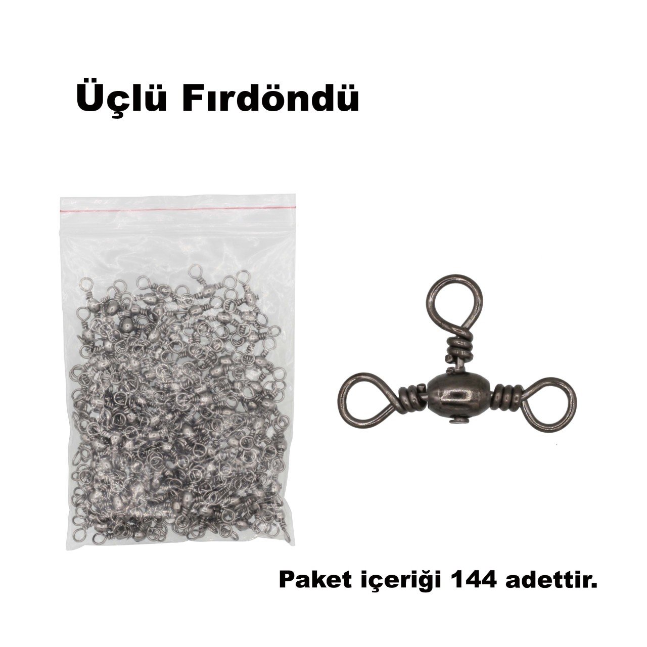 Üçlü Fırdöndü Siyah Nikel - 1