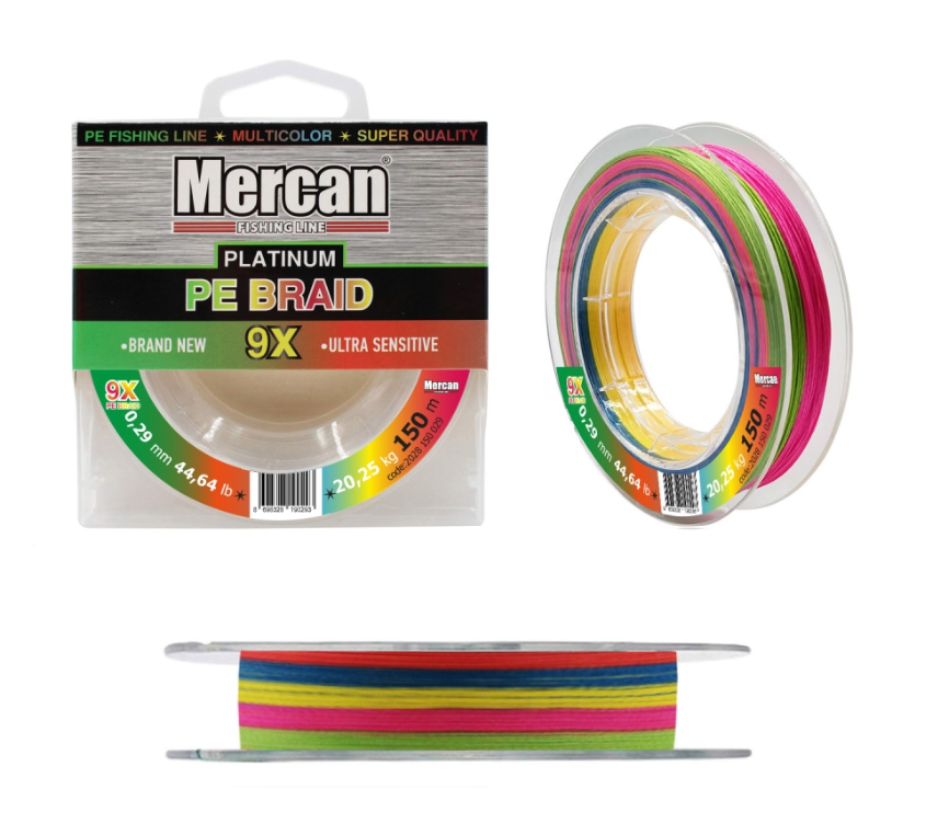 Mercan PE ÖRGÜ x9 150 M ip Misina Çok Renkli