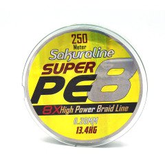 Sakura Super PE Braided 8Kat 150M UHMW Örgü İp Misina Yeşil - 0,20mm