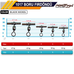 Portfish BL-1017 Boru Gezerli Fırdöndü