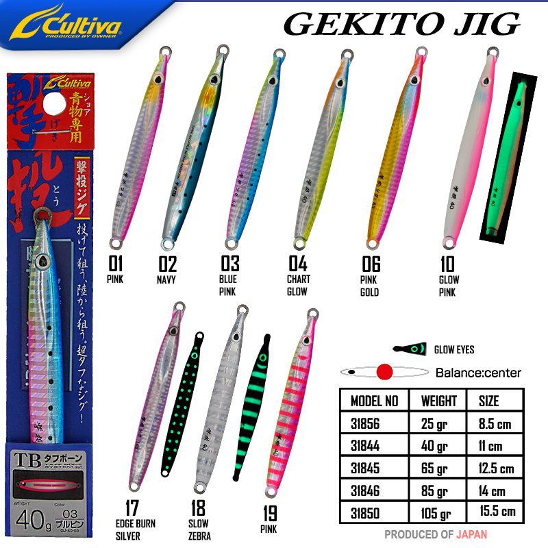 セレスタイト3.8kg ーt846 Cultiva 31846 Gekito Jig 85g 14 cm 02, Fiyatı 1.161,10 TL
