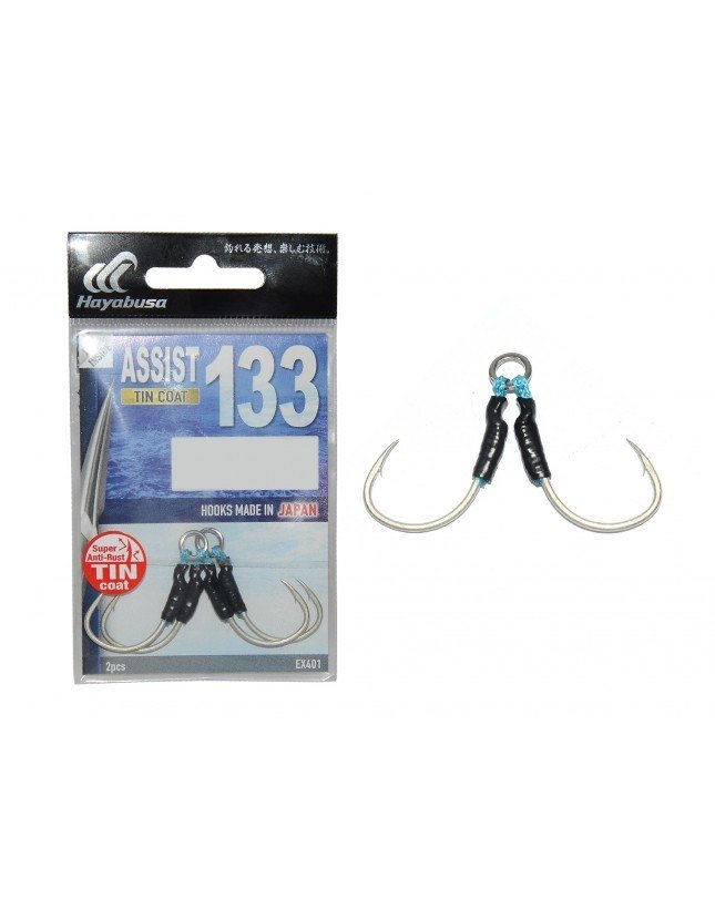 Hameçons Assistés Hayabusa EX406 - Pour Jigging Vertical - Lot De 2 - Neuf