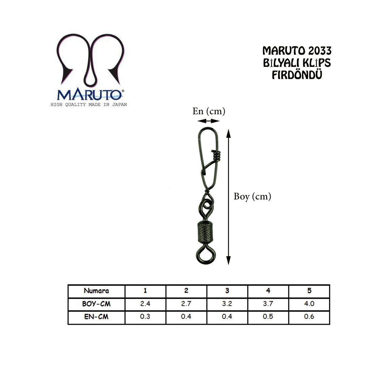 Maruto 2033 Bilyalı Klips Fırdöndü (10Pcs) No 2