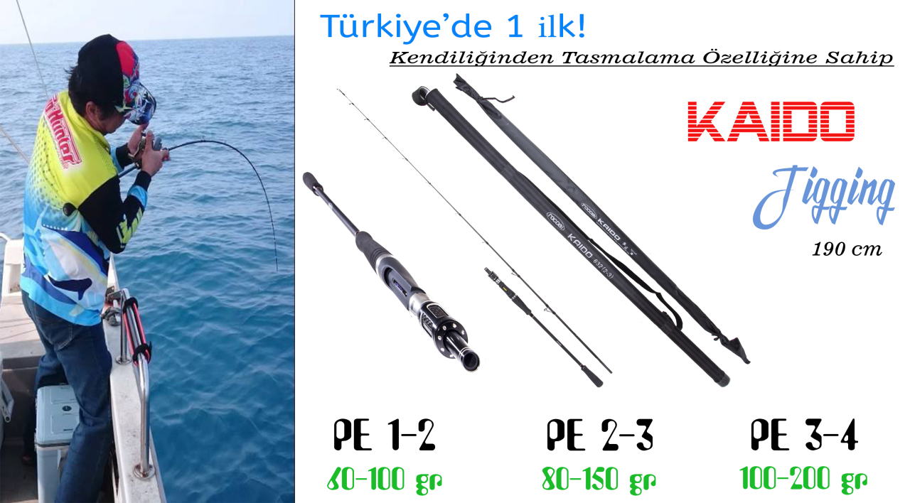Kaido Slow Jig Kamışı 190 cm PE 1-2 TETİKSİZ