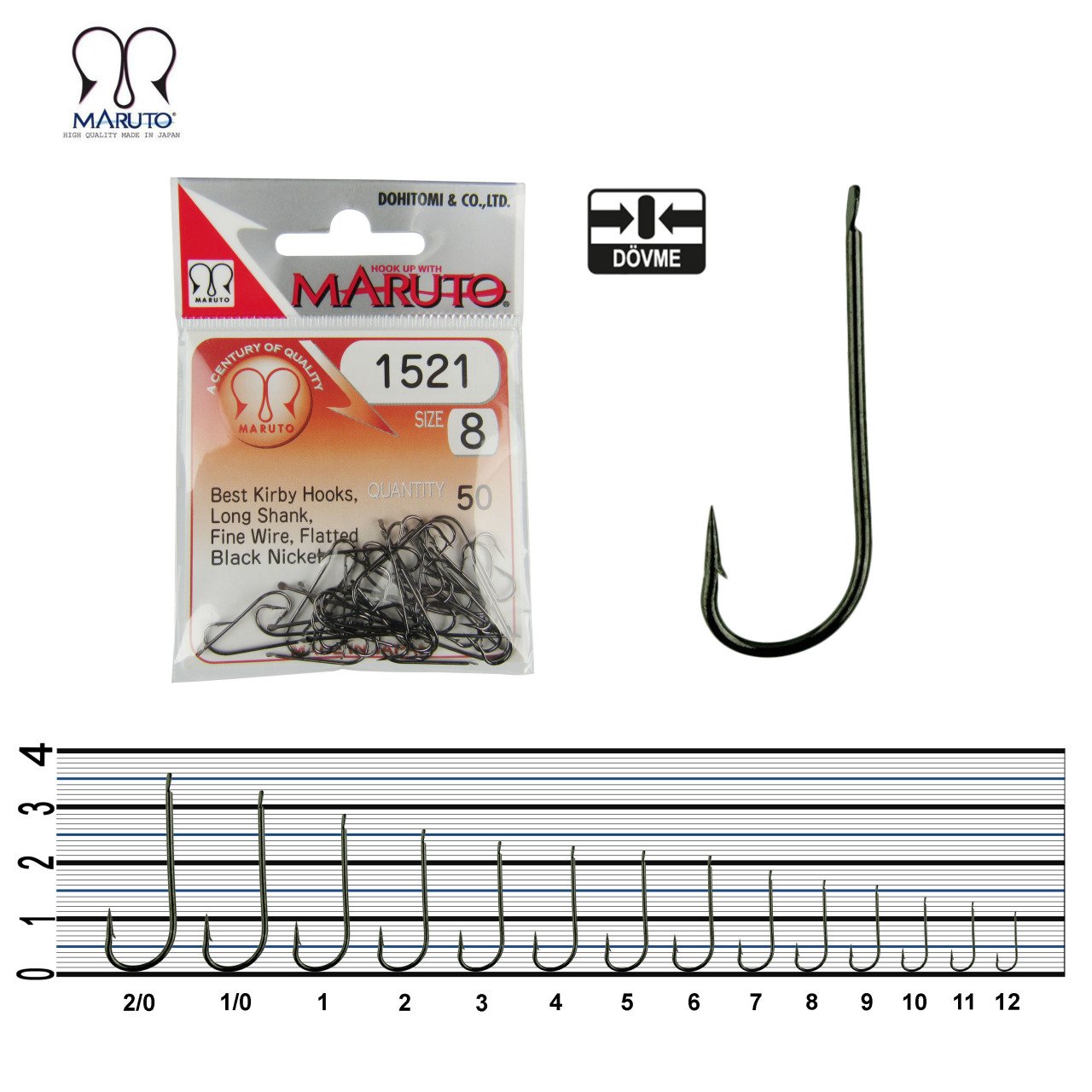 Maruto 1521 Bn Olta İğnesi No:4 (50Pcs)