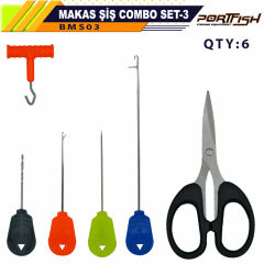 Portfish Makas Şiş Combo Set-3- Makaslı Boili Tığ Seti