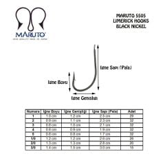 Maruto 5505 Bronz Olta İğnesi 3/0 - Bronz