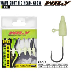 Wily Wave Shot Jighead Glow