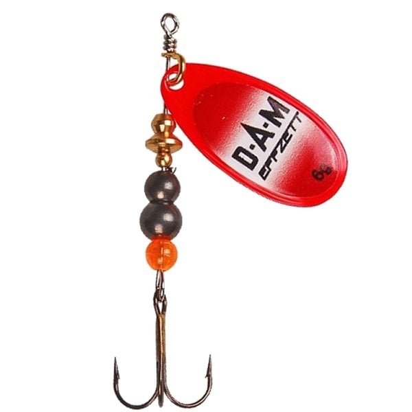 Dam Effzett Fluo Spinner 3G Döner Olta Kaşığı Kırmızı-Beyaz