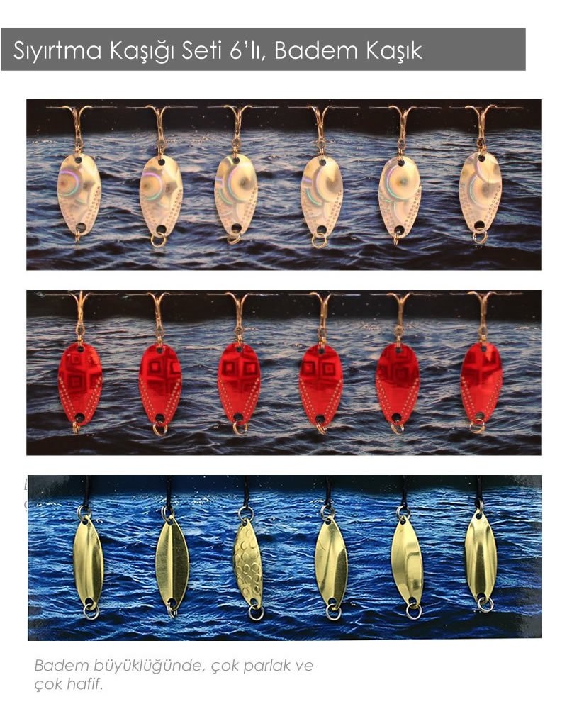 SpotBalık Sıyırtma Kaşığı Seti 6’lı, Badem Kaşık