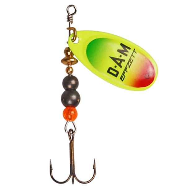 Dam Effzett Fluo Spinner 10G Döner Olta Kaşığı Sarı-Yeşil-Kırmızı