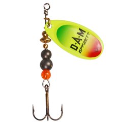 Dam Effzett Fluo Spinner 10G Döner Olta Kaşığı Sarı-Yeşil-Kırmızı
