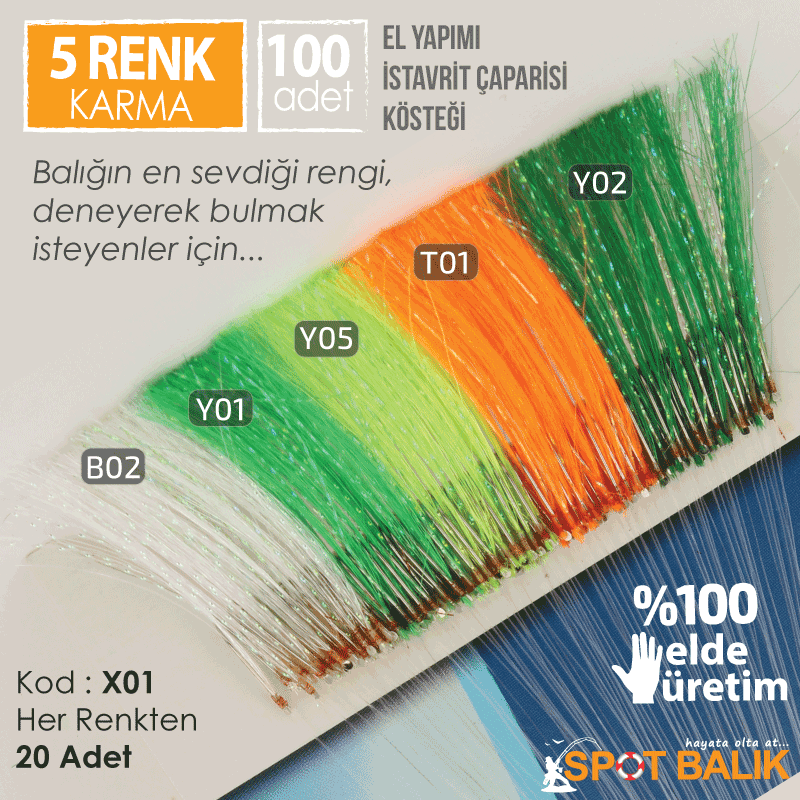 Abari Karma Organze Tekne Çapari Kösteği 100 Ad