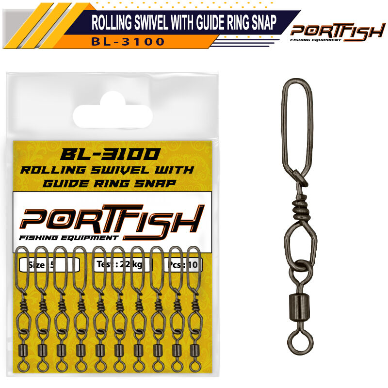 Portfish BL-3100 Rolling Swivel with Guide Ring Snap