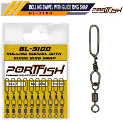 Portfish BL-3100 Rolling Swivel with Guide Ring Snap