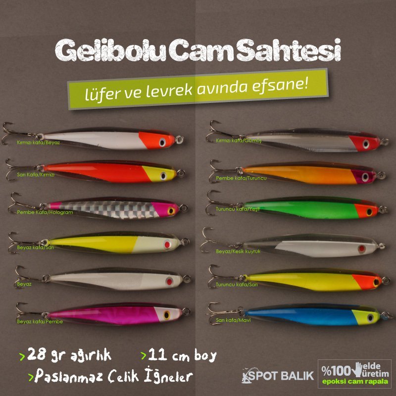 Evostar Gelibolu Cam Sahtesi Lüfer ve Levrek Rapalası 28gr-11cm - Beyaz