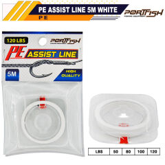 Portfish Pe Assist Line 5m White