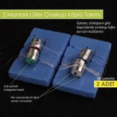 Evostar Çinekop Lüfer 2 Mantarlı Yemli Köprü Takımı LT11 2'li Paket Gümüş - 4 No SY İğne