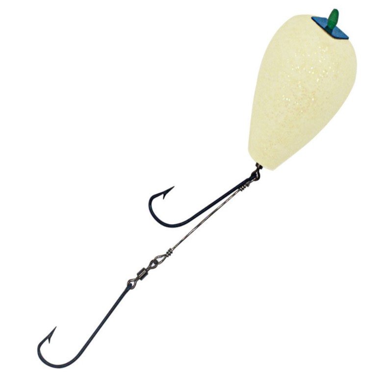 Evostar Glow Mantarlı Çelik Telli Yemli Takım 2 İğneli Topaç Sarı - Topaç - 6 No SY İğne