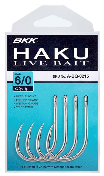 BKK Haku Livebait İğne 2/0 6 Pcs