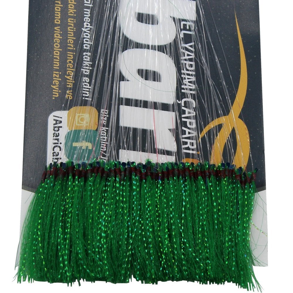 Abari Koyu Yeşil Organze Tekne Çapari Kösteği 100 Ad Koyu Yeşil - 4 No Beyaz İğne