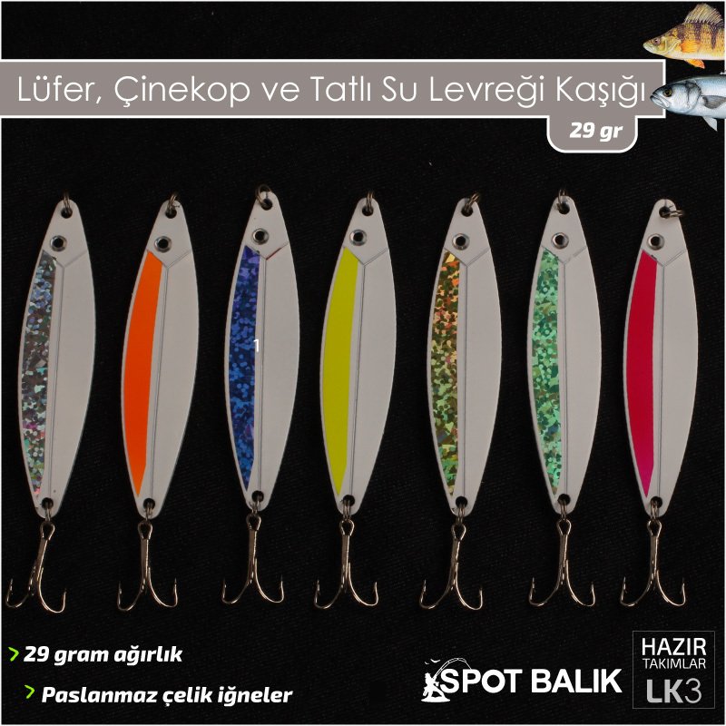 SpotBalık Çinekop Lüfer Levrek Kaşığı, Erpa Kaşık 29g