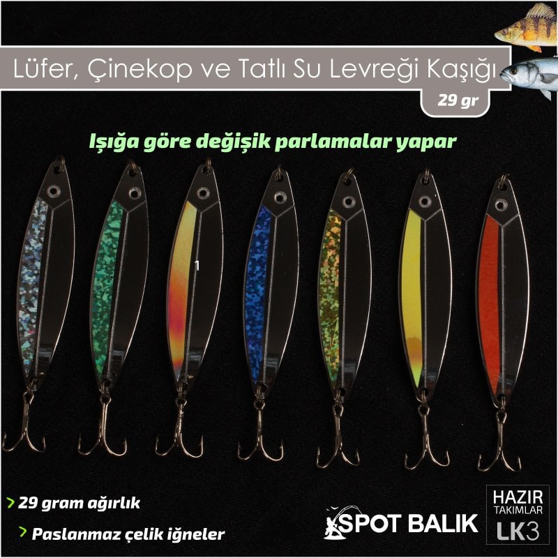 SpotBalık Çinekop Lüfer Levrek Kaşığı, Erpa Kaşık 29g
