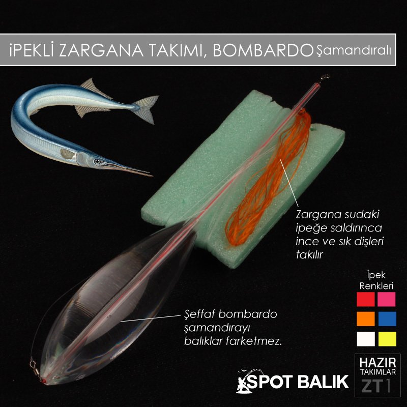 SpotBalık İpekli Zargana Takımı 40g Bombardo ZT1