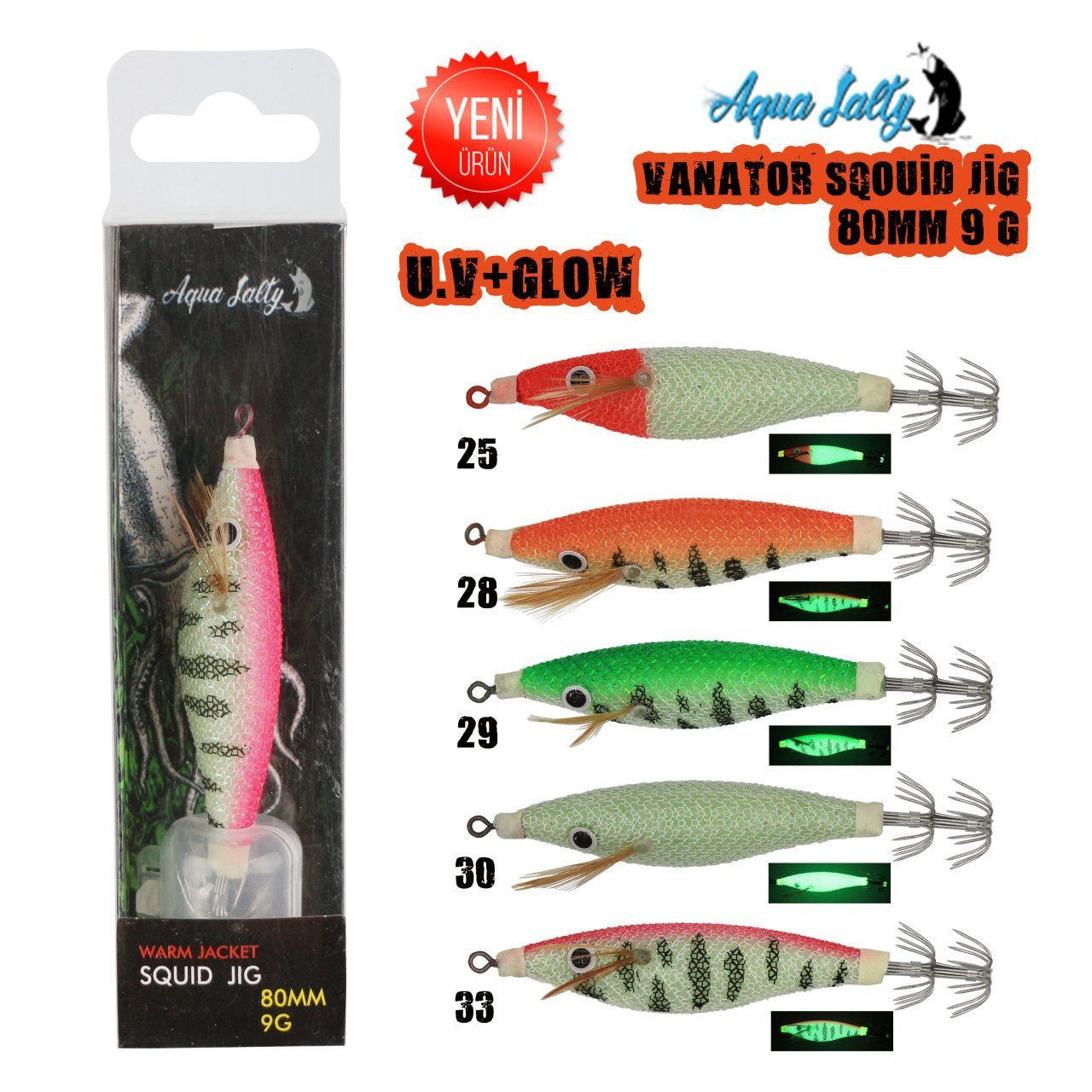 Vanator Squid Jig 80mm 9gr 30