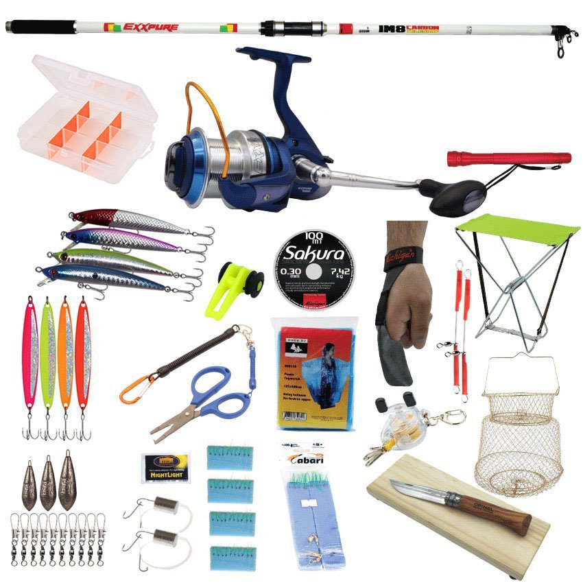 Michigan Full-Surf,Kamış Makine 47 Parça Olta Seti