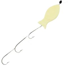 Evostar Glow Mantarlı FC Misinalı Yemli Takım - 3 İğneli Balık Sarı - Balık - 6 No Beyaz İğne