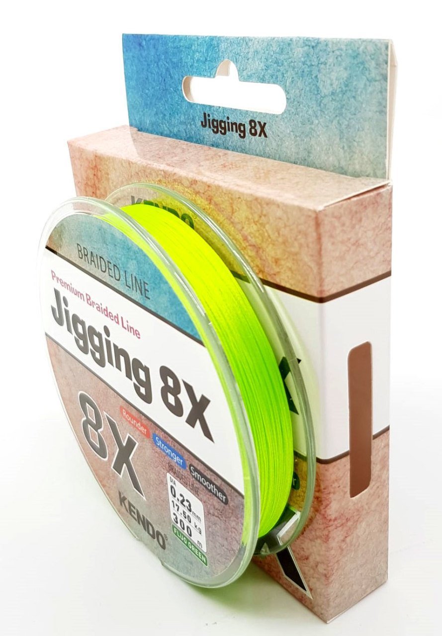 Kendo Jigging 8X Flash 300 mt Örgü İp (FLUO GREEN) 0,14mm