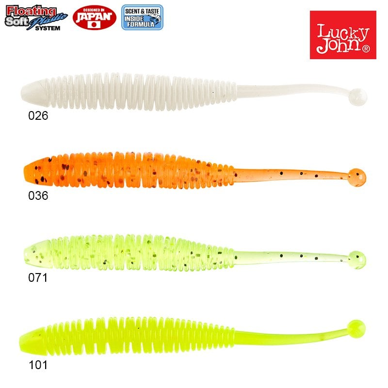Lucky John Spanky Worm 3.2'' (8cm) 10p 071
