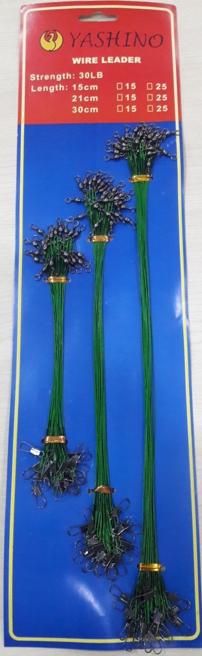 Yashino Çelik Tel Kartela 1*7  15cm - 21cm - 30cm 75P Yeşil Boy:  1*7  15cm - 21m - 30cm / 30 LB